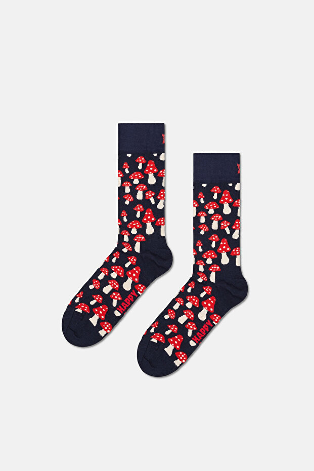- Mushroom Patterned Cotton Socks - 1
