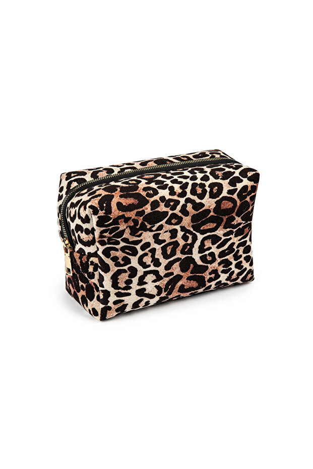 Leopard Patterned Makeup Bag 4702 - 1