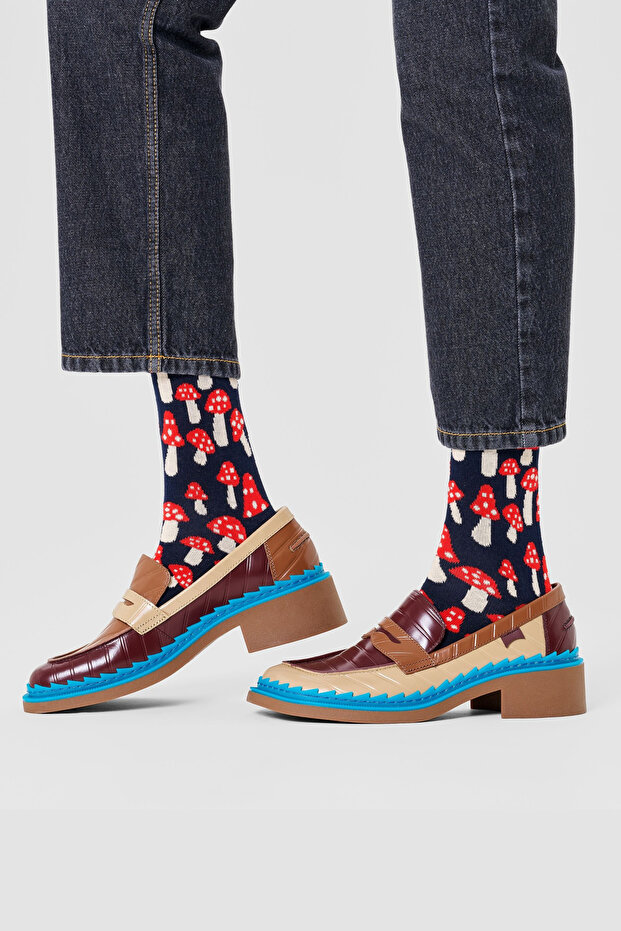 - Mushroom Patterned Cotton Socks - 2