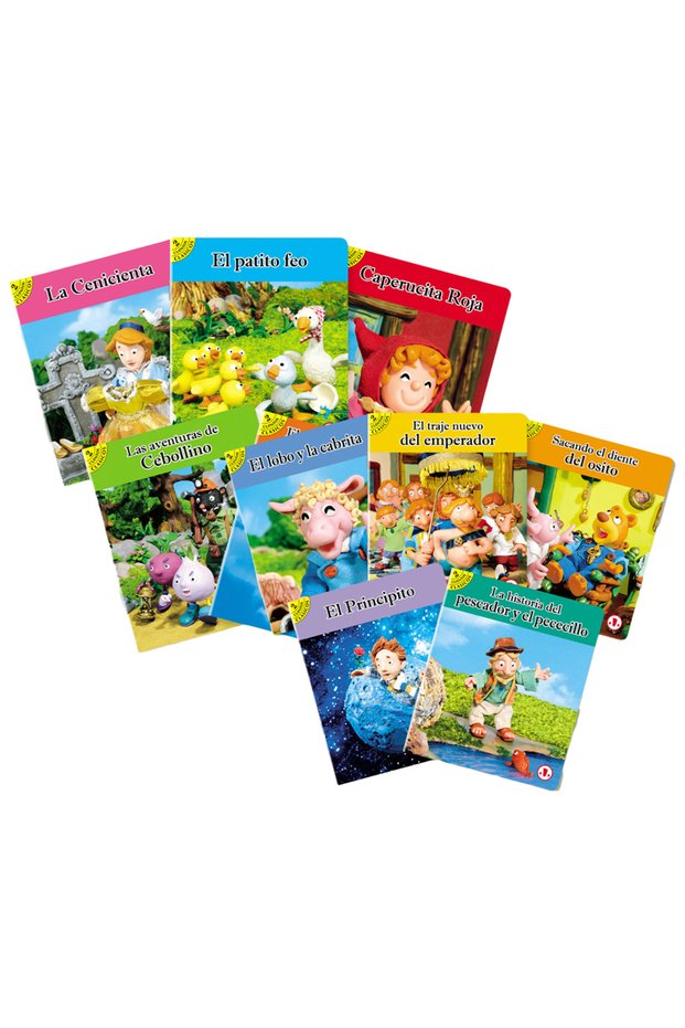 10 books 10 fairy tale books in Spanish, a set of Libros bedtime stories to read with colorful conte