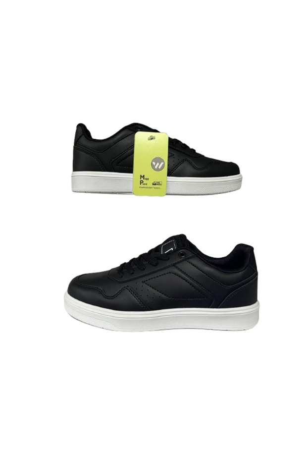 Black Skin Orthopedic Sole Daily Walking Shoes