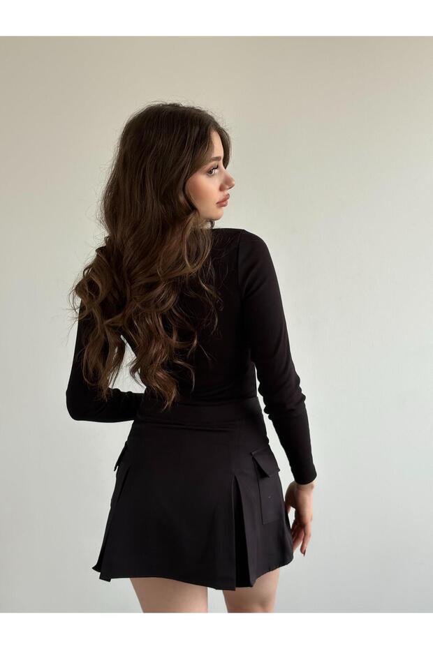 Cepli Şort Etek - 4