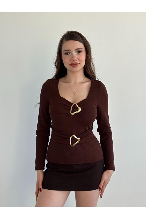 Çift Aksesuarlı Bluz - 5