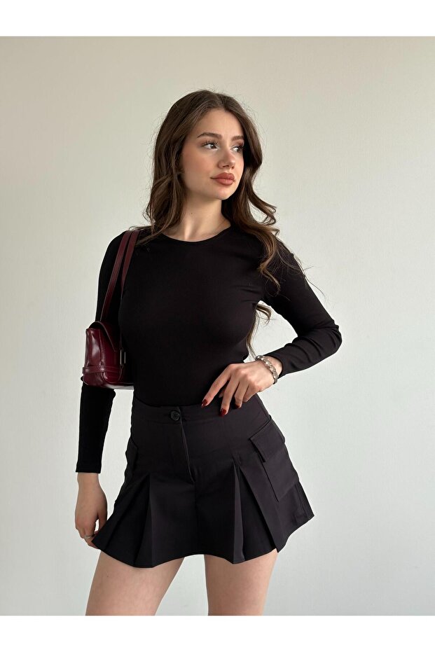 Cepli Şort Etek - 3