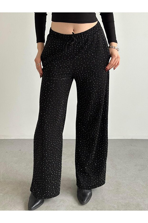 Taşlı Regular Pantolon - 5