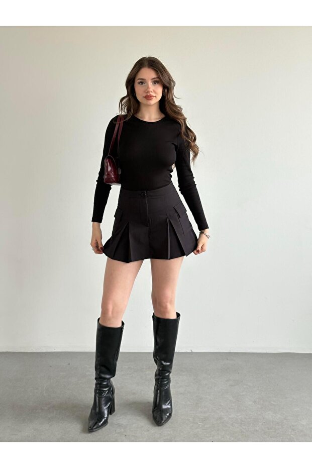 Cepli Şort Etek - 5