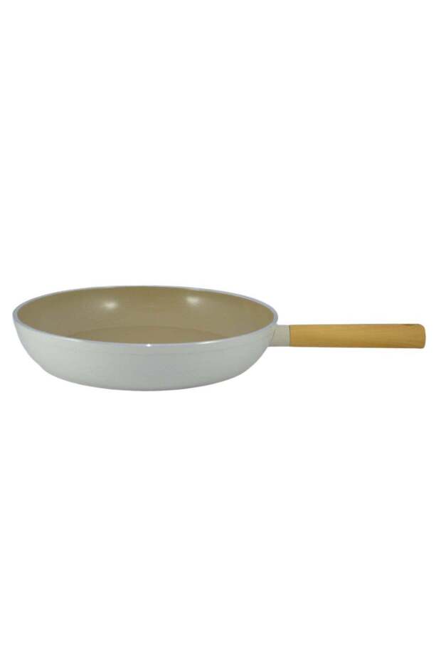 Homemaker Swiss Crystal High Quality Ceramic Coating Non-Stick Frypan - 32cm - Natural Wood Handle -