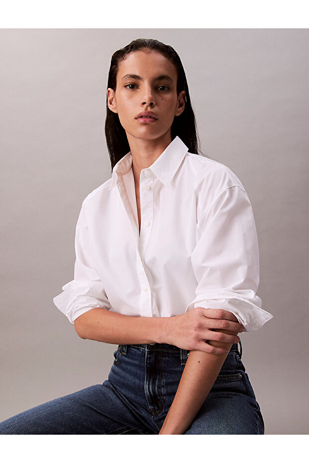 SOLID BOXY CROPPED SHIRT - 3