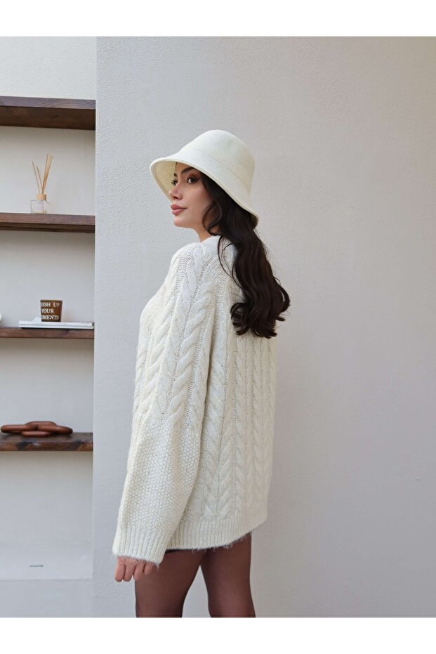 Oversize Simli Triko Kazak - 6