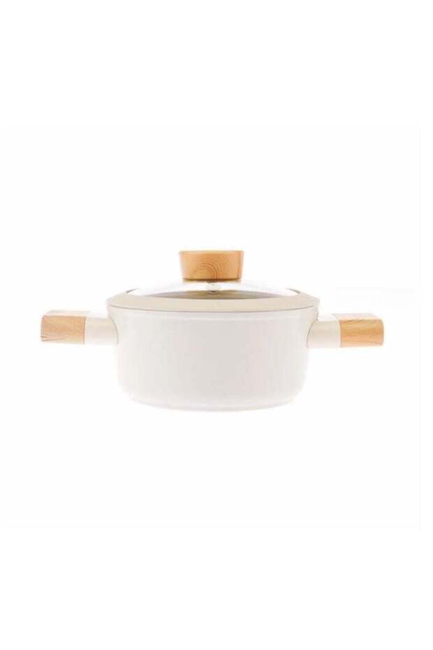 Homemaker Swiss Crystal High Quality Ceramic Coating Non-Stick Casserole - 18cm- Glass Lid With Prot
