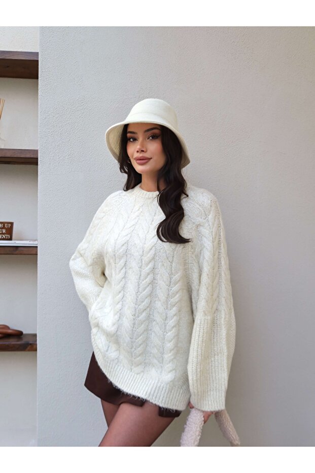 Oversize Simli Triko Kazak - 3