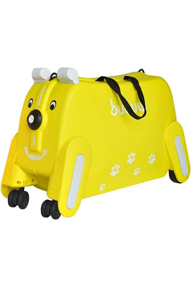 Kids Ride-on Suitcase Hand Luggage with Seat, Children's Luggage Suitcase, (yellow)