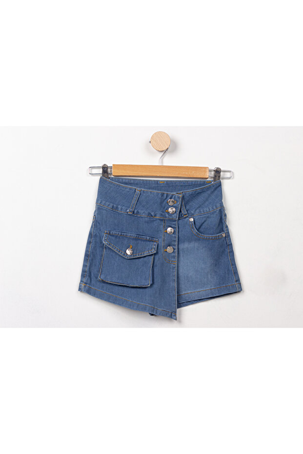 Girl's Denim Shorts Skirt