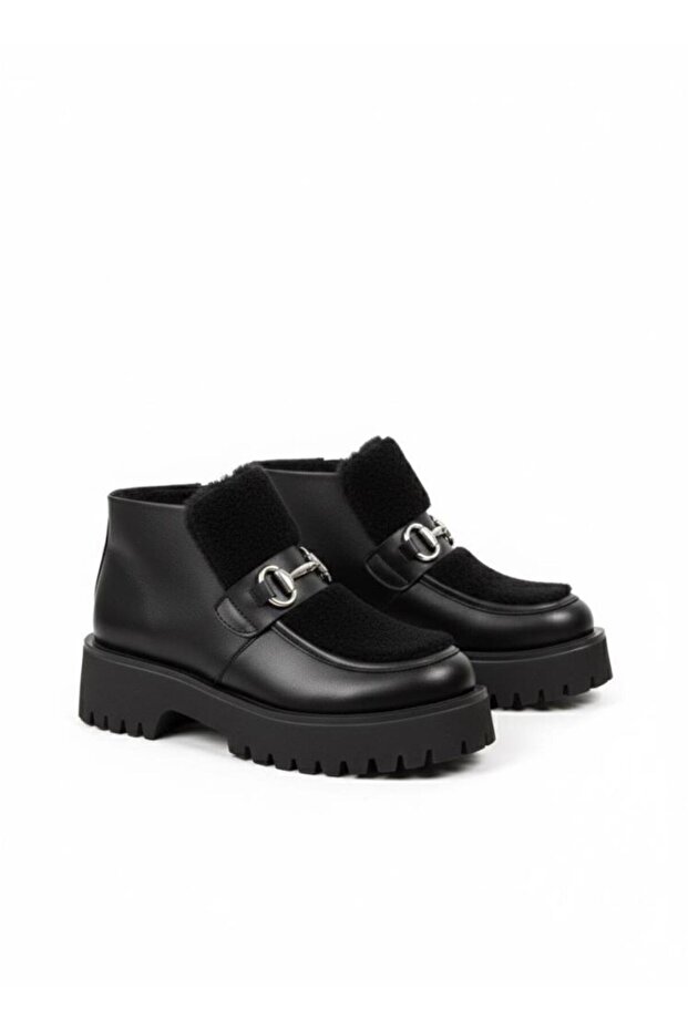 572463 Zippered Fur Women's Casual Boots
