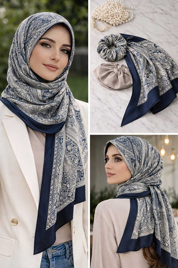 Luxury Voile Silk Shawl Hijab Foulard Scarf Shawl Leopard Pattern 90 X 180 cm