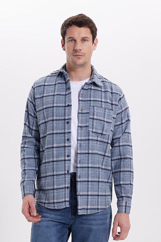 Men's Regular Fit Comfortable Cut Winter Plaid Lumberjack Shirt
