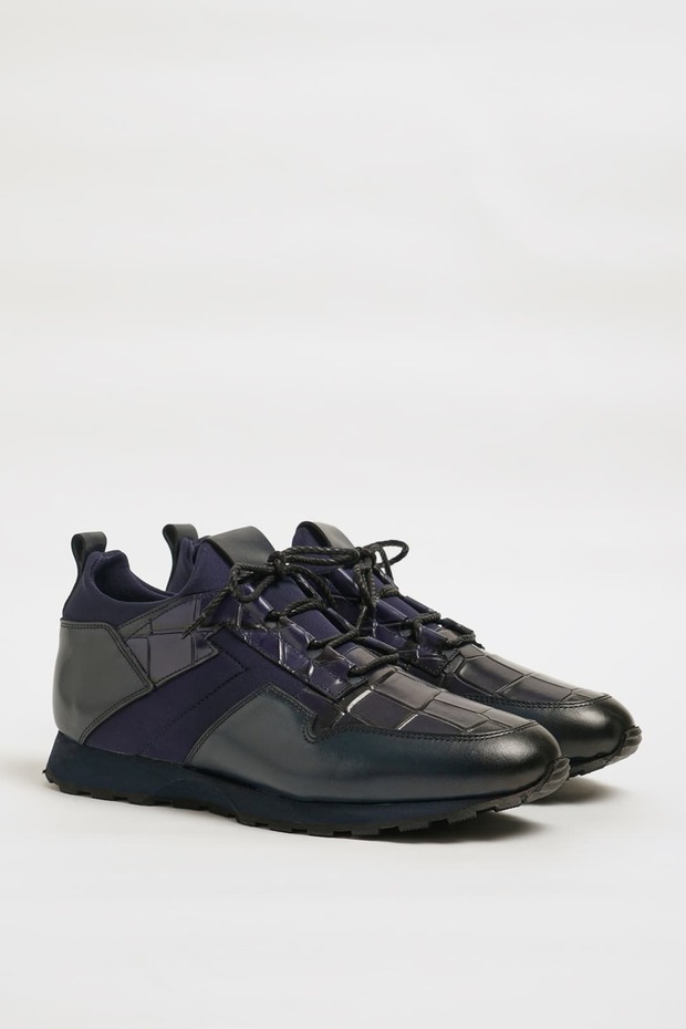 Bonnie Model Combination Leather Eva Sole Sneaker Shoes