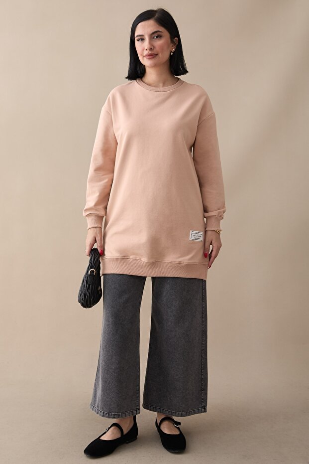 Etiket Detay Basic Somon Tunik - 2