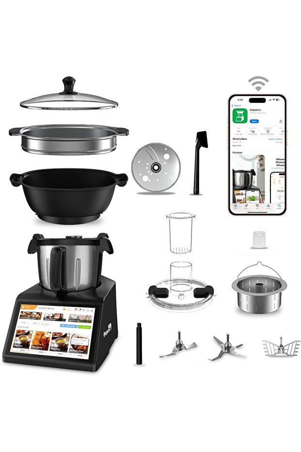 Robot Cooker CFV-1039 | 1400W Smart Food Processor & Steamer | 4.5L Bowl, Touchscreen, Wi-Fi, Built-