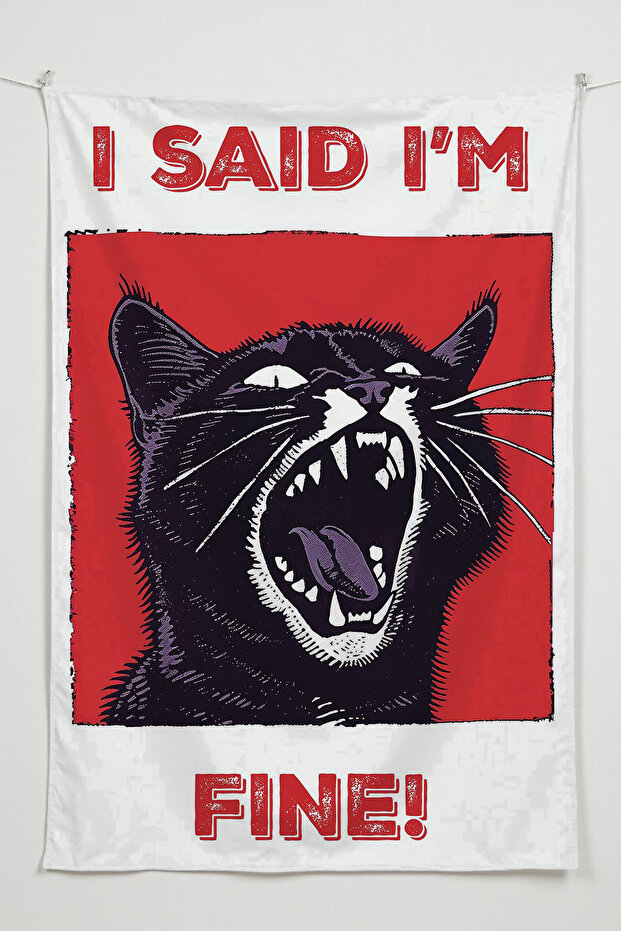 Cat Wall Hanging – Pet-Themed, High-Quality Fabric, Tapestry Wall Carpet