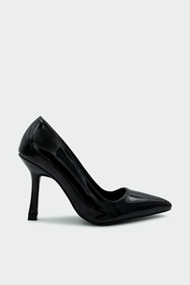 Relly Black Patent Leather Women's Heeled Shoes