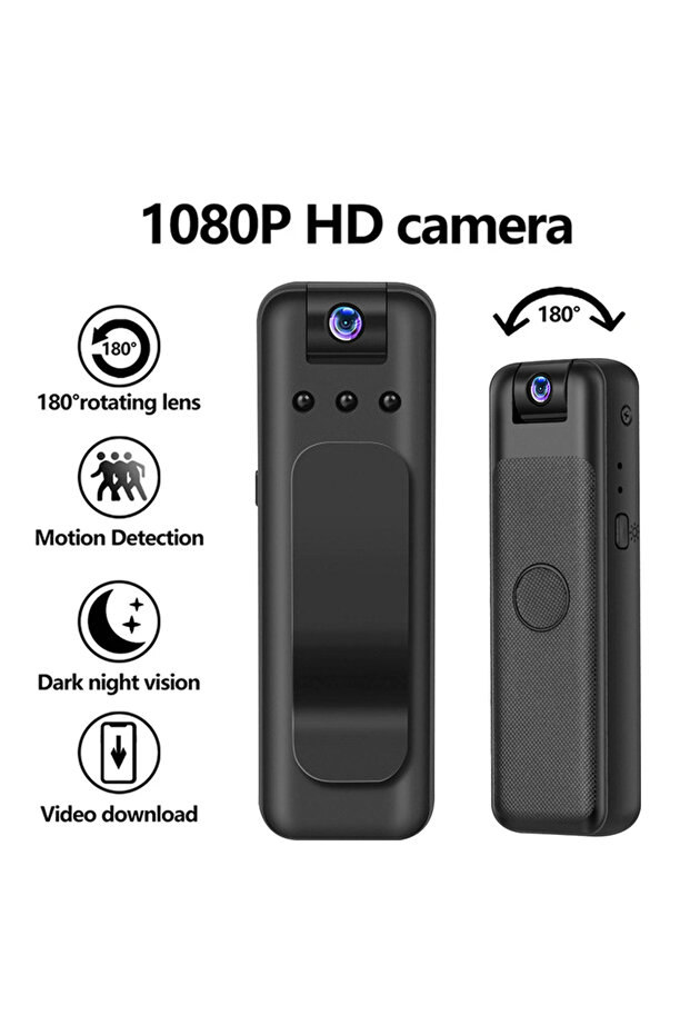 ZC-M8 WiFi Mini Body Camera 1080P HD - 180° Rotatable Lens, Night Vision & Magnetic Action Cam