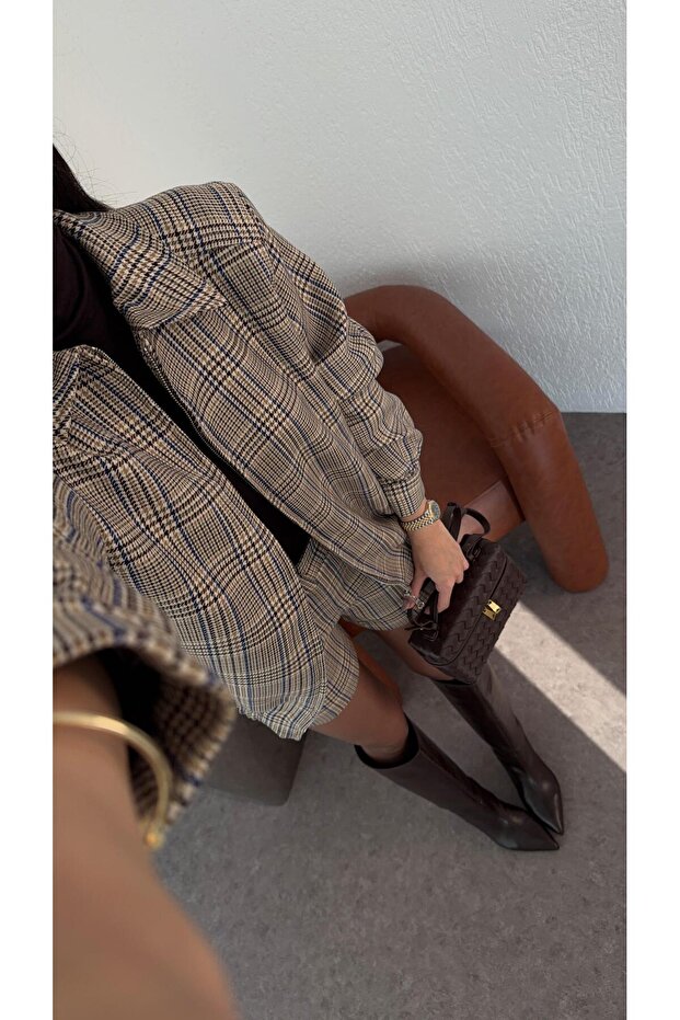 سترة كريمية منقوشة - 5