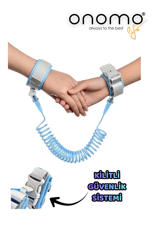 Life Blue Lockable Child Baby Anti-Lost Walking Safety Harness Mother Wristband Clamp