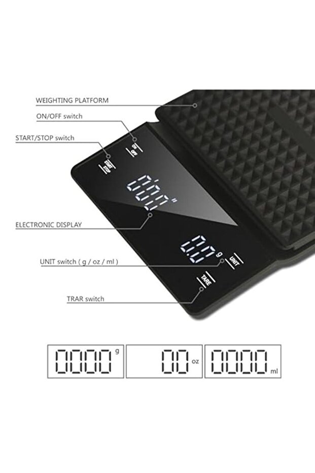 ميزان قهوة رقمي من نايكو مزود بمؤقت - 2