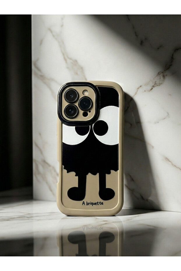 غطاء حماية مضاد للصدمات لهاتف آيفون 16 بلس مع إطار حماية للكاميرا ونقش ثلاثي الأبعاد على شكل قطة - 4