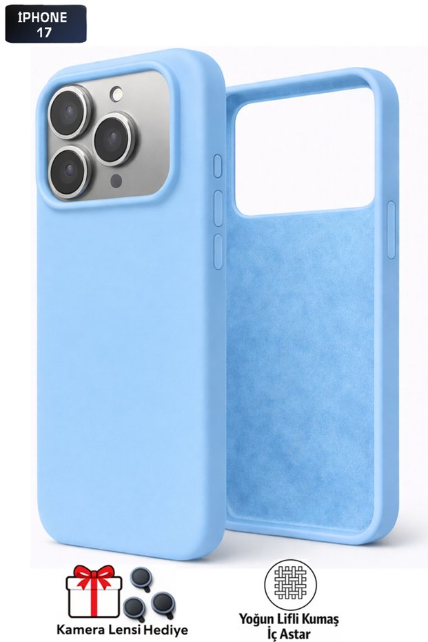 iPhone 17 Compatible Case with Velvet Camera Lens Gift, Silicone Erasable Cover Tb-10
