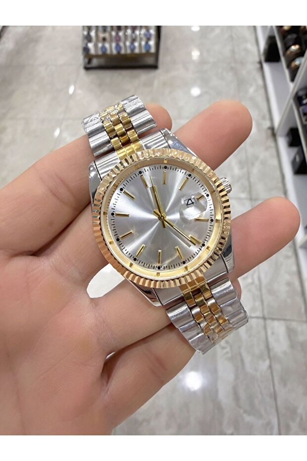 Retro Kordon Takvimli Kol Saati - 1