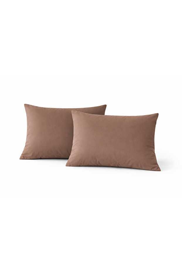 Ranforce 100% Cotton Pillowcase Set of 2 Dark Brown
