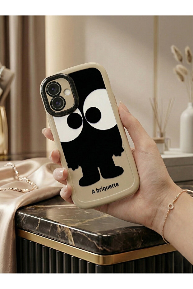 غطاء حماية مضاد للصدمات لهاتف آيفون 16 بلس مع إطار حماية للكاميرا ونقش ثلاثي الأبعاد على شكل قطة - 3