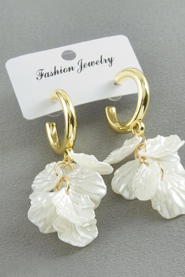 Leaf Pearl Earrings - 1