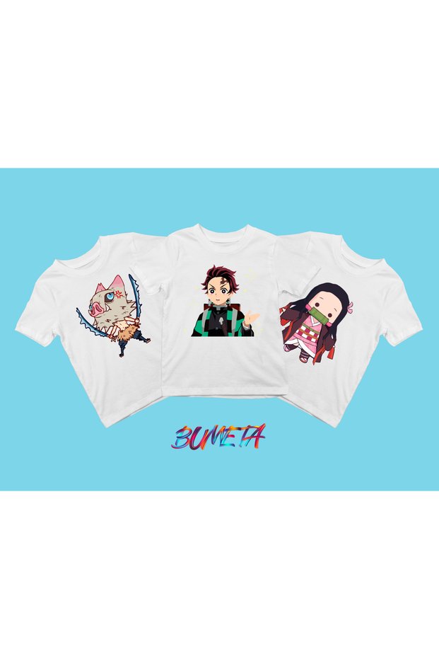 Anime Cute Character Printed Children's T-Shirt Set of 3
