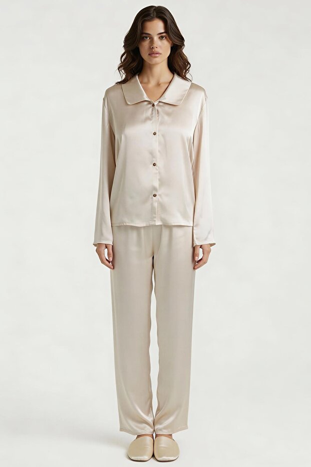 Amoris Stone Long Satin Pajama Set