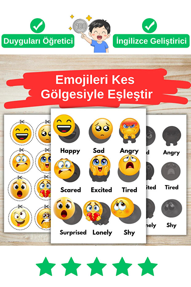 Cut Emojis and Match Their Shadows