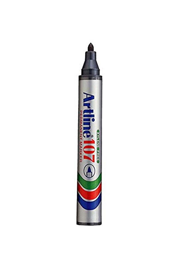 مجموعة من 12 قلم تحديد دائم أسود EK-107BK
