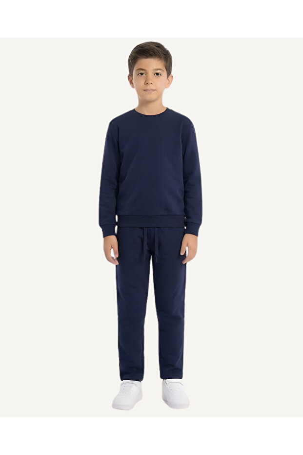 بنطلون للأولاد مدرسي بخصر مطاطي - 1