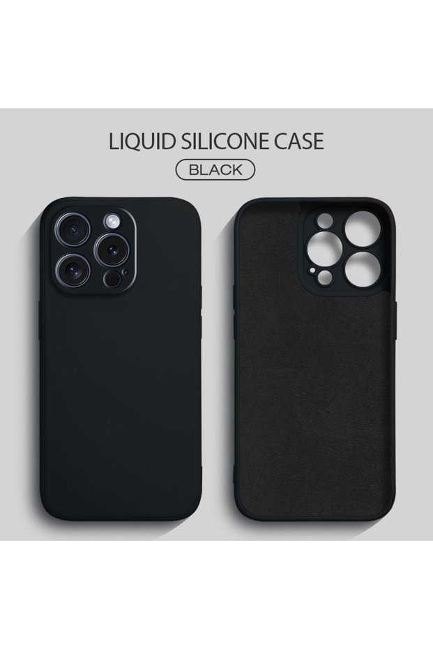 iPhone 15 Pro Compatible Velvet Inside Camera Raised Silicone Phone Case