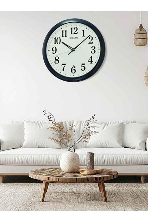 ساعة حائط تناظرية زخرفية QXA776K مع حافظة بلاستيكية ومستشعر إضاءة تلقائي - 7