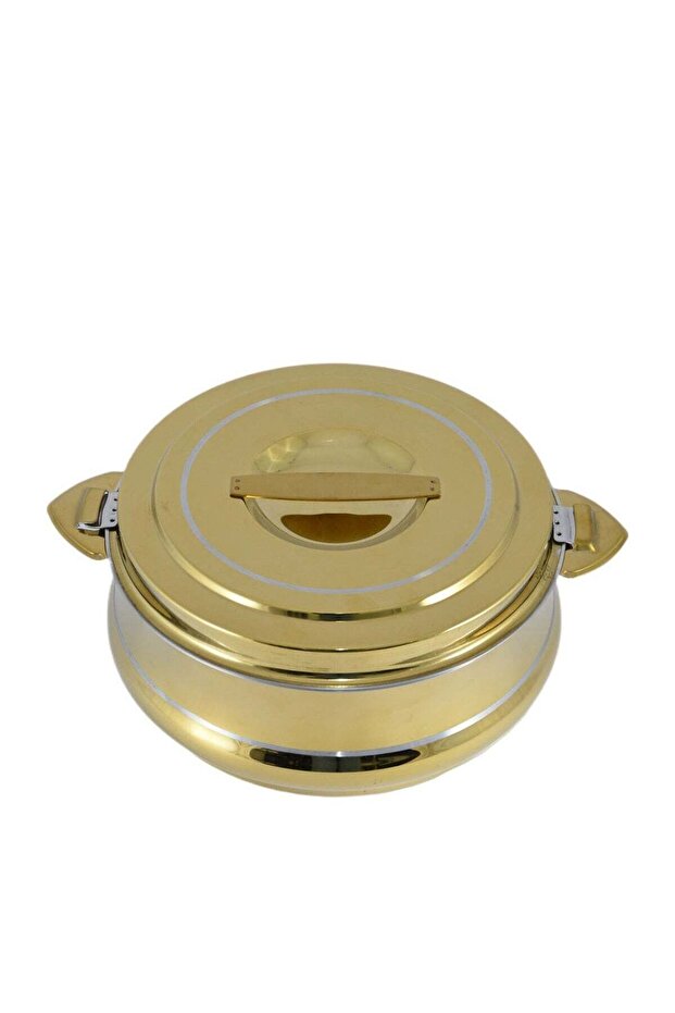 Homemaker Riyadh Hotpot 3500ml Capacity - Unique Locking Lid - High Quality Stainless Steel - Gold &
