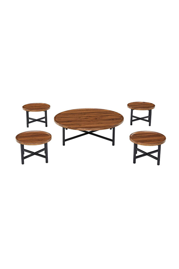 Elegant round tea table set - 2