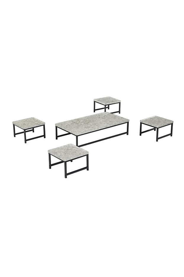 طقم طاولات شاي 1+4 - بلمسة فاخرة - 2