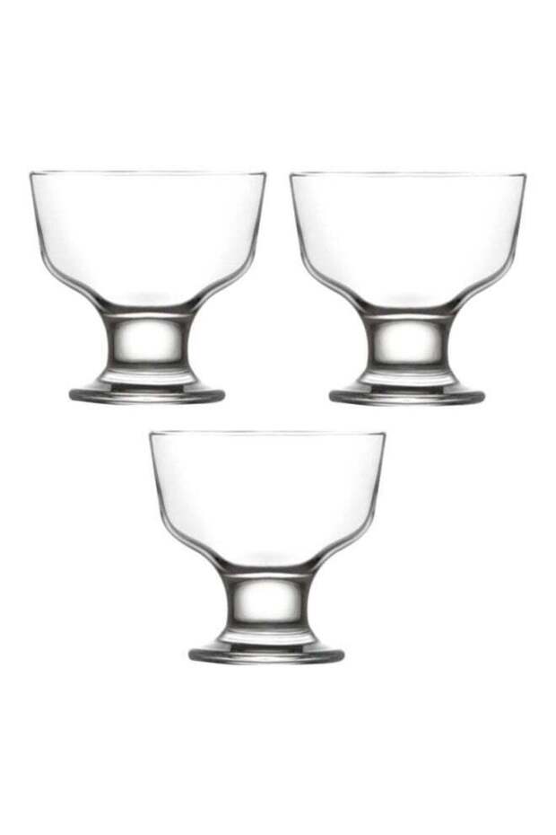 3-Piece Destina Ice Cream Bowl Set Clear 3x285ml