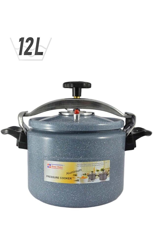 Homemaker 12Liters Ceramic Coating Aluminium Pressure Cooker With Induction Base - 28Cm - 12 Liter C