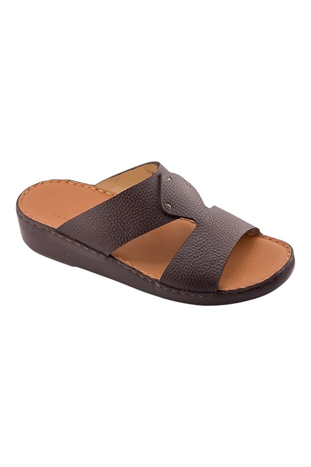A E T Arabic Sandals For Men | Outdoor Mens Slippers | Open Toe | Full Genuine Milled Leather
