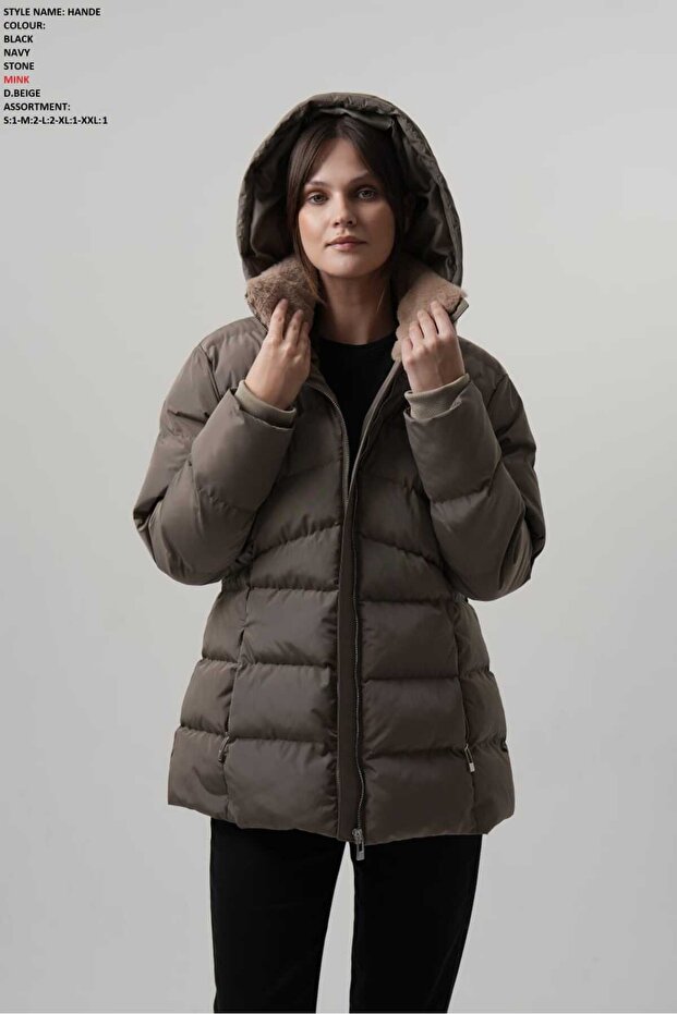 KADIN KAPÜŞONLU MONT - 1