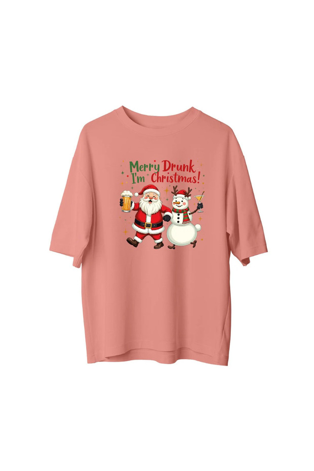 Merry Drunk I'M Christmas - Oversized T-Shirt